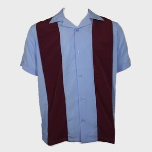 Maximos Men's Retro Classic Two Tone Bowling Shirt